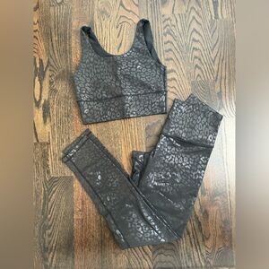 Shop DYI Black Leopard Athletic Matching Set (Small tights and small crop tank)